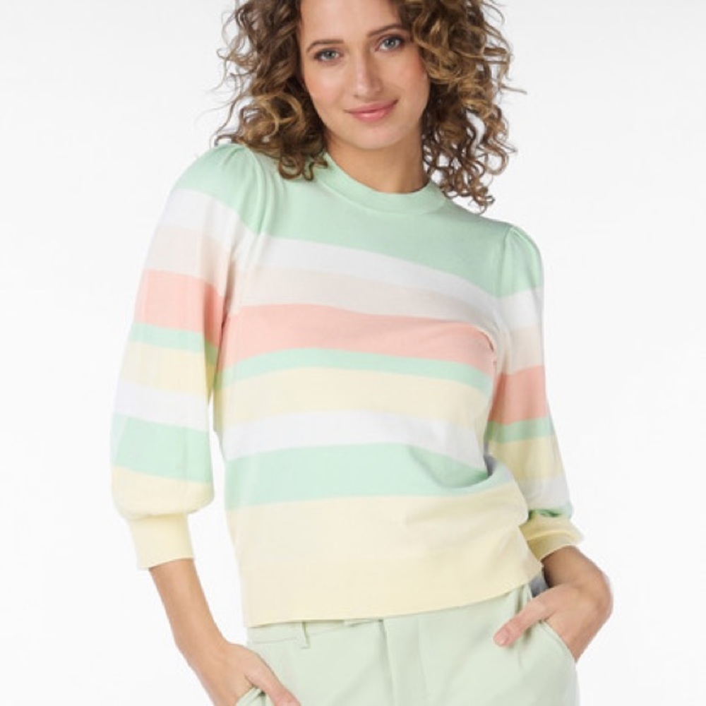 ESQUALO Striped Knit Top/Sweater size Large